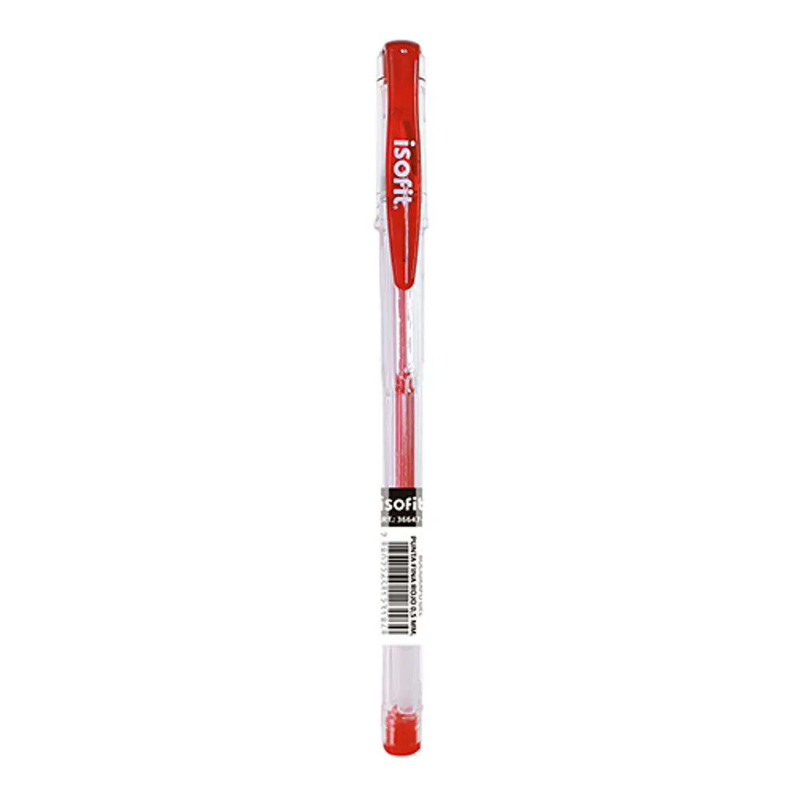 Boligrafo Gel Isofit 0,5Mm Punta Fina Rojo 1