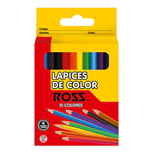 Lapices De Colores Ross 12 Corto
