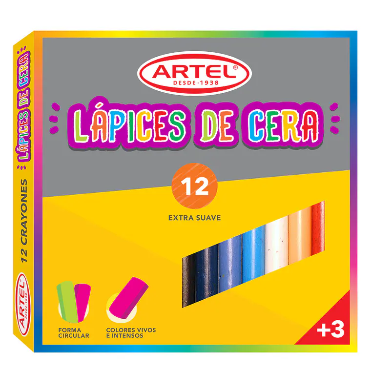 Lapiz Cera Artel 12 Colores 1