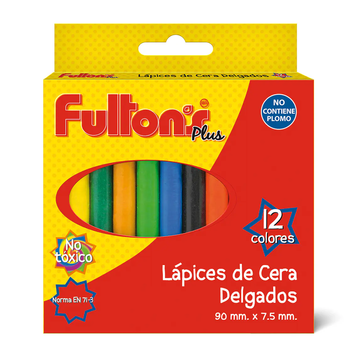 Lapiz Cera 12 Col Delgado Fultons 1