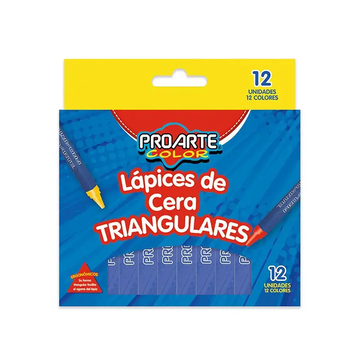 Lapiz Cera Triangular Proarte 12 Col 1