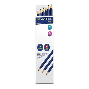 Lapiz Grafito 2Hb Triangular Jumbo Lavoro