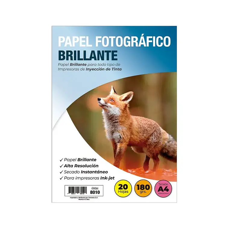 Papel Fotografico Inkjet - A4 Brillante 180 Gr 20 Hojas 1