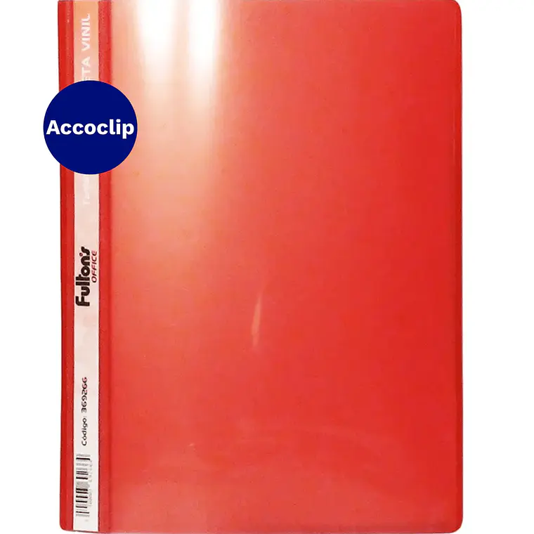 Carpeta Vinil Color Rojo Tamaño Carta Fultons 1