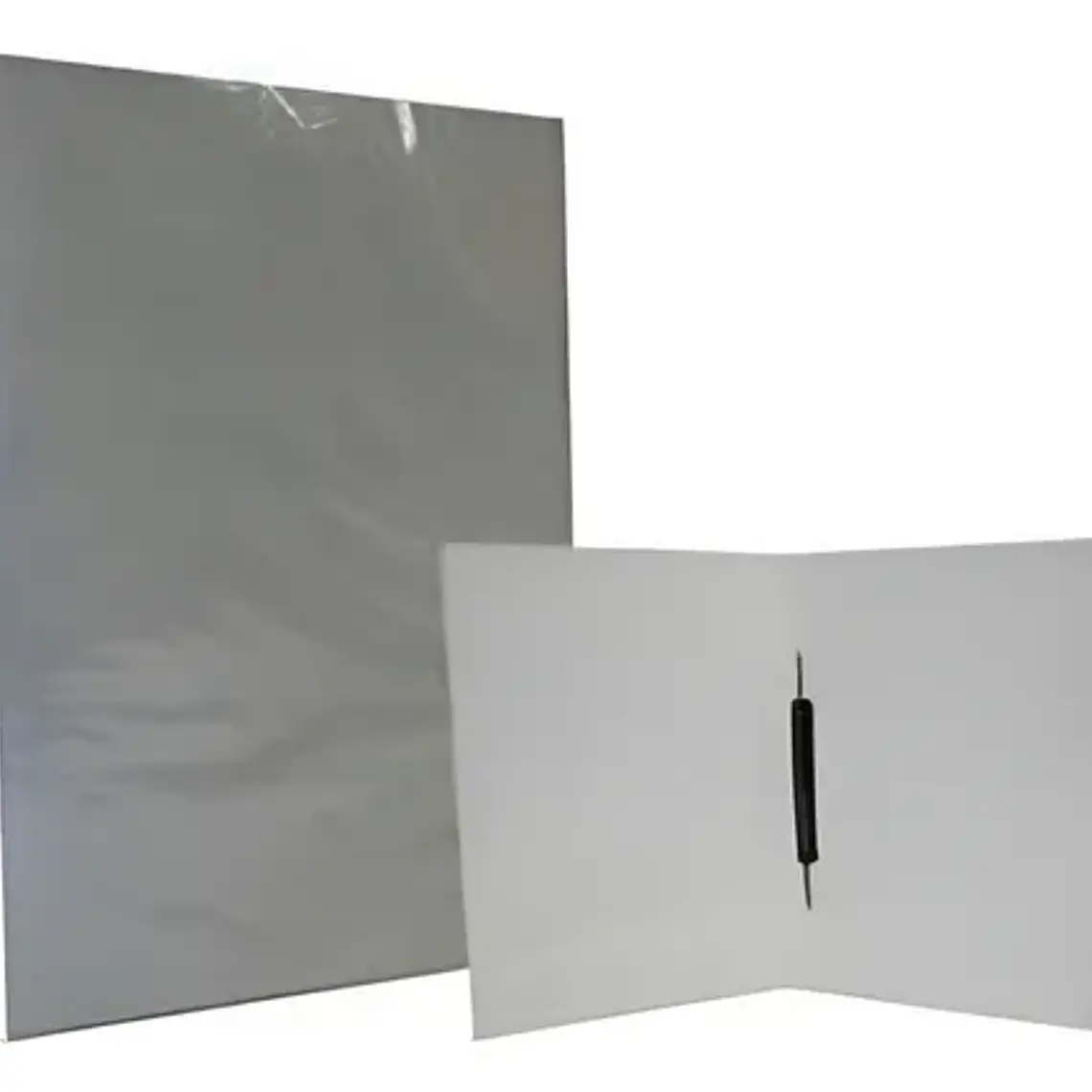 Carpeta Plastificada Con Acoclip Gris  Fogata 1