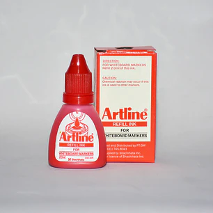 Tinta Roja Artline  Para Plumon De Pizarra