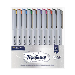 Tiralineas Set 10 Unidades Colores. 0.4M Lavoro