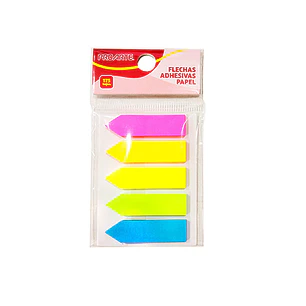Bandera Flecha Papel 175 Hojas 5Col Proarte