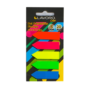 Banderitas Adh 12X44Mm 5Ux20Hj Col Surt Lavoro