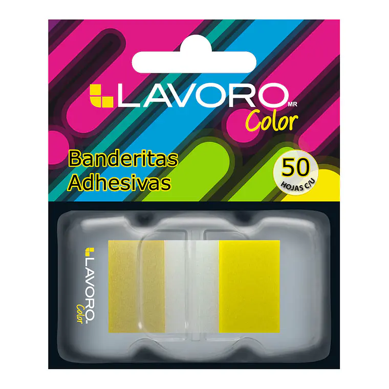 Banderitas Adhesivas 680 25X44 Mm. 50Hjs Amarillo Lavoro 1