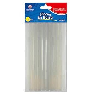 Bl Silicona Trasnp. Barra 12Mm Proarte -10U-