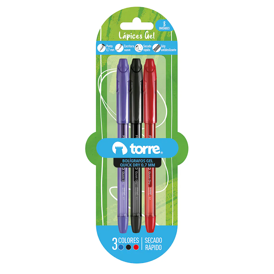Bl. 3 Bolígrafo Gel Quick Dry 07 1A/1N/1R Torre 1