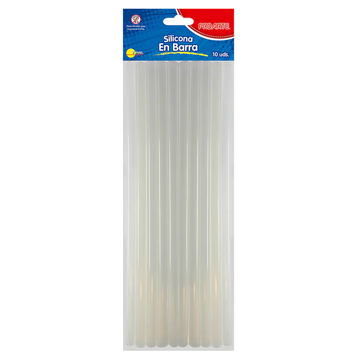 Bl Silicona Trasnp. Barra 7Mm Proarte -10U- 1