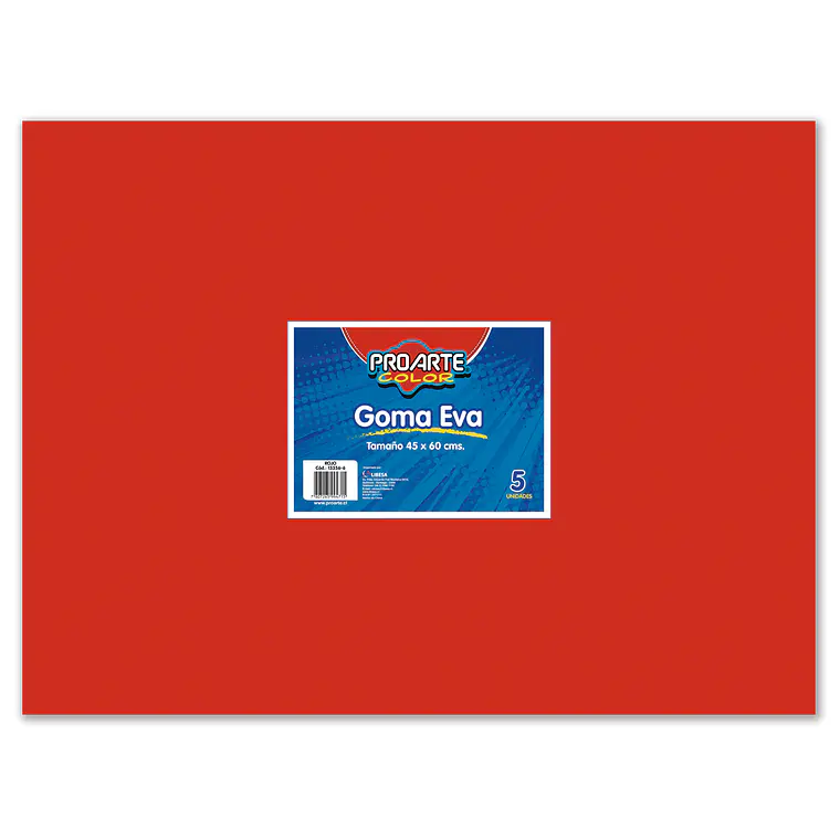 Goma Eva Proarte 45X60Cm Rojo Bo.1 Pliego 1