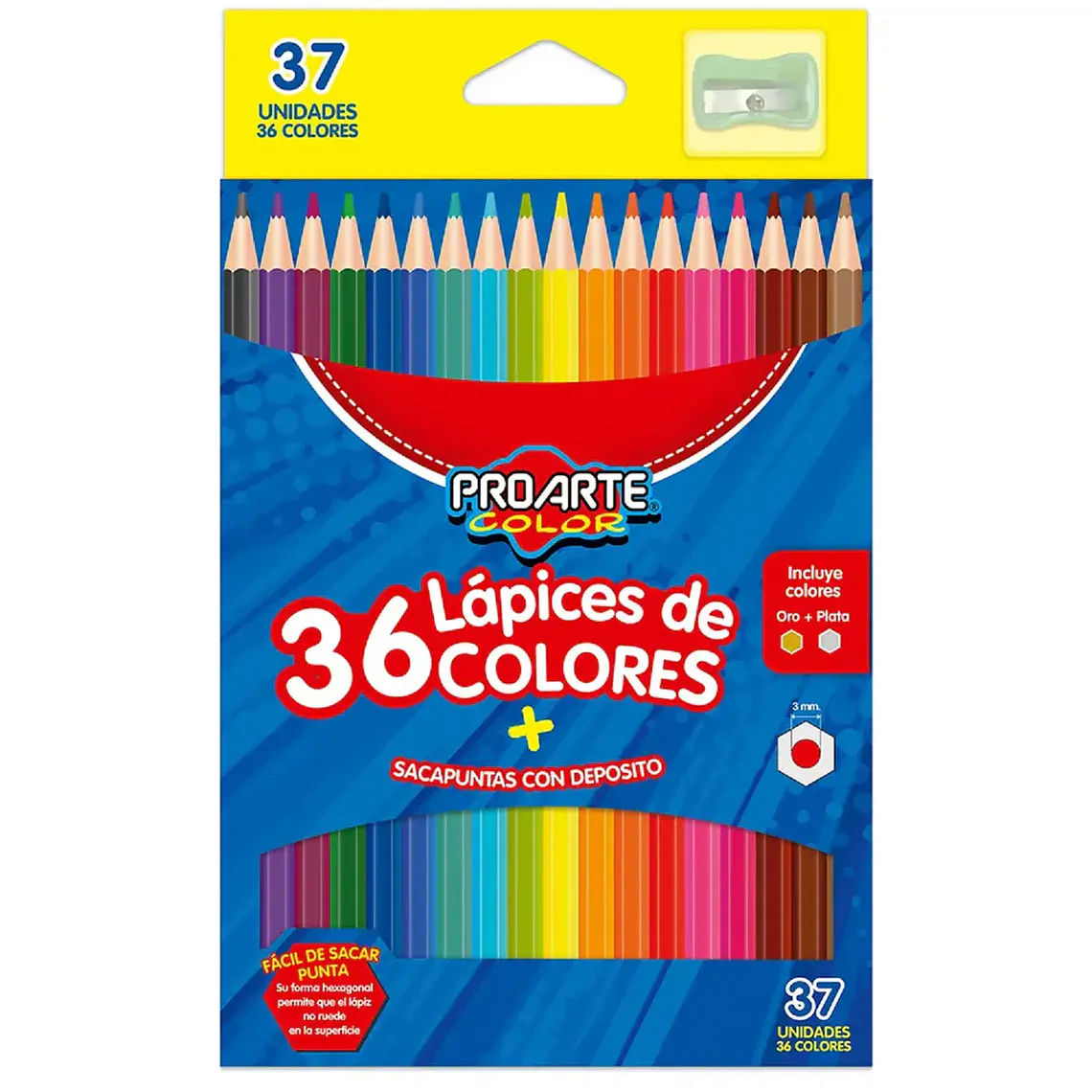 Lapices De Color Proarte 36 C/Sacapuntas 1