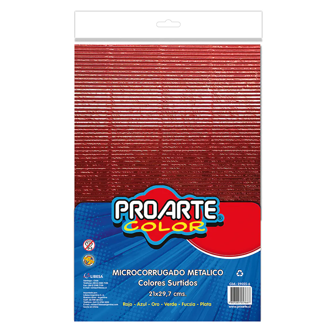 Microcorrugado Metalico Proarte A4 6 Col. 1