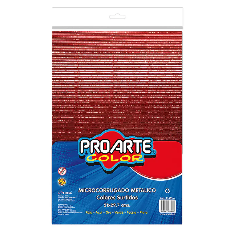 Microcorrugado Metalico Proarte A4 6 Col. 1
