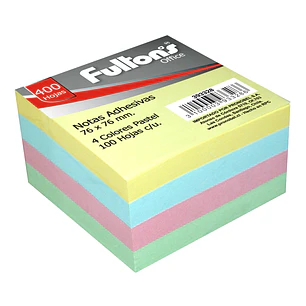 Nota Adh 654 100Hj X4Uni Col Surt Pastel Fultons