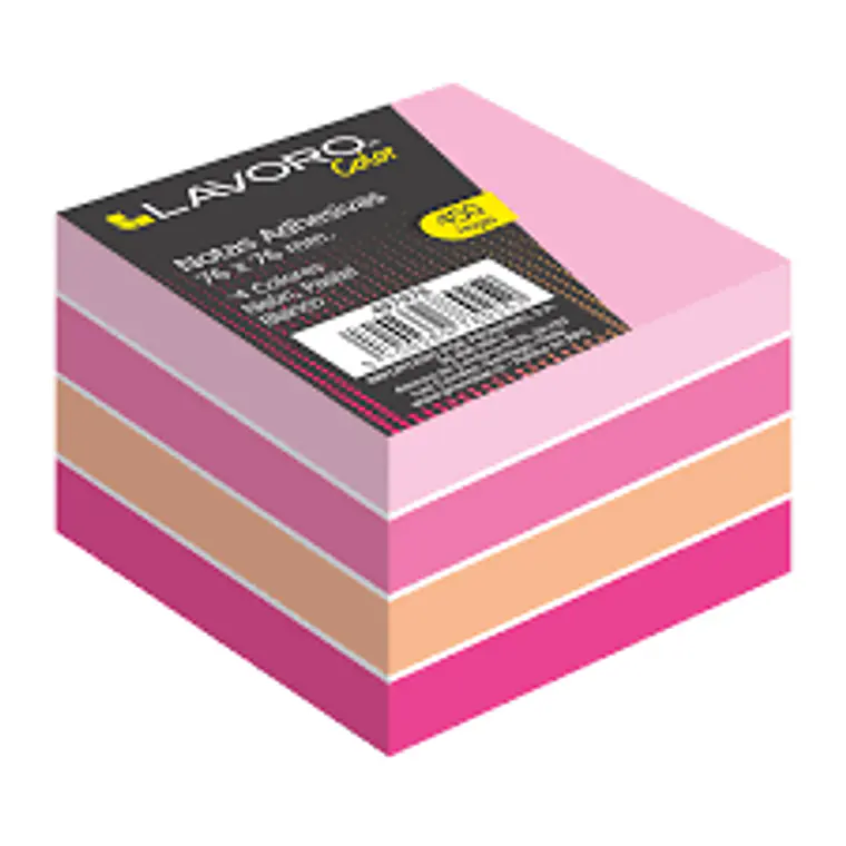 Nota Adh. 654 76X76 Mm 450Hj 4Col.Rosado Lavoro 1