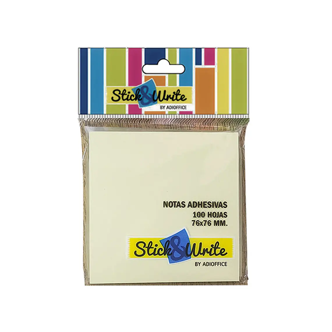 Notas Adhesivas 76X76Mm -100Hj- Amarillo Pastel S&W 1