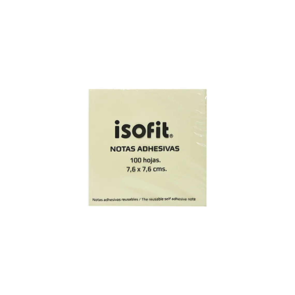 Notas Adhesivas Isofit Amarillo 7.6X7.6 100 Hjs 1