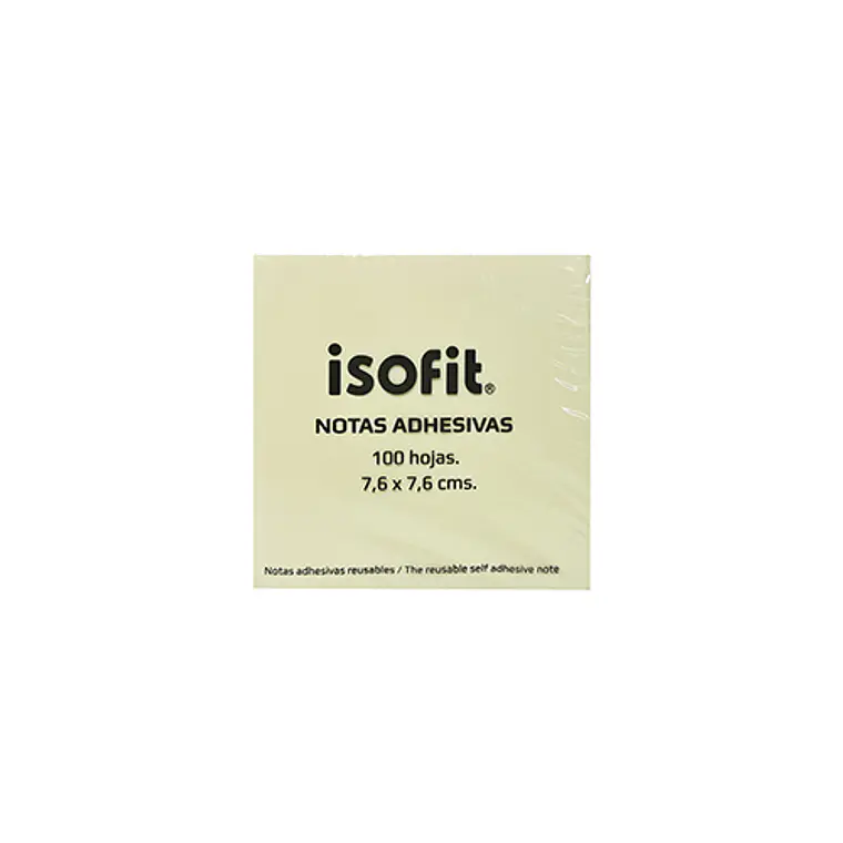 Notas Adhesivas Isofit Amarillo 7.6X7.6 100 Hjs 1