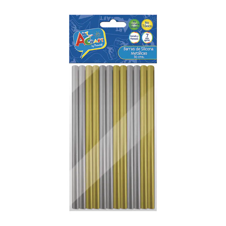 Sil Barra Met Dor/Pla 12 Pcs 7Mm 30 Cms Art & Craf 1