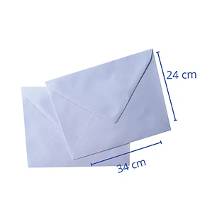 Sobre Oficio Blanco 24X34 B-24 80 Gr Embalaje 100 Teknofas
