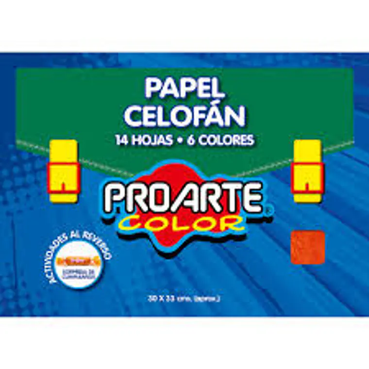 Sobre Papel Celofan 14 H .6 Col Surt. 33X30 Cm Proarte 1