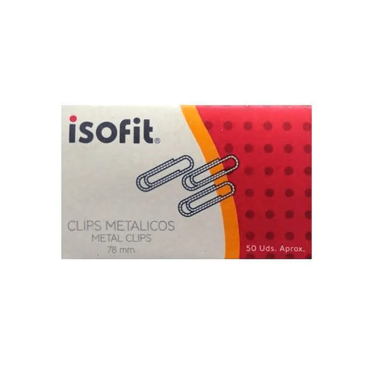 Clips Isofit Metal 78 Mm De 50 Unidades 1