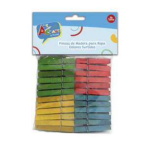 Pinzas Perro Ropa Madera Col Surt 48 Uni Art & Craf