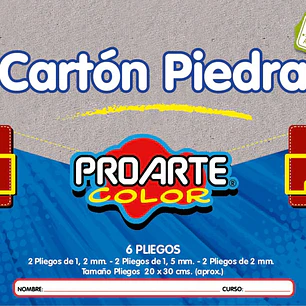 Est.Carton Piedra Proarte 6 Pliegos 20X30Cm