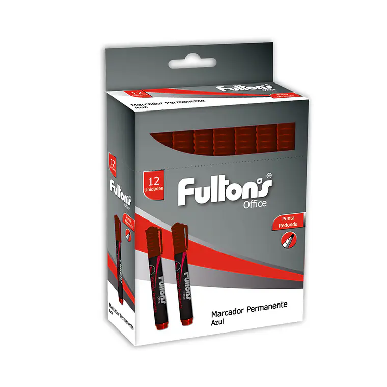 Marcador Permanente Biselado Rojo Fultons 1