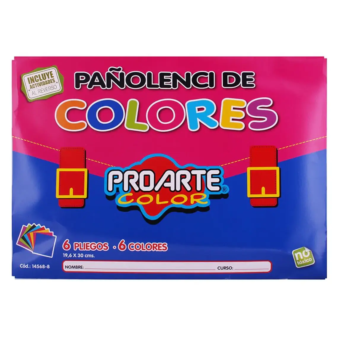 Est.Paño Lenci 6 Hojas 6 Colores 19,6X30 Cm Proarte 1