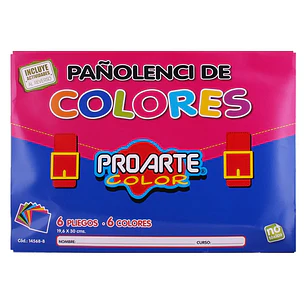 Est.Paño Lenci 6 Hojas 6 Colores 19,6X30 Cm Proarte