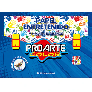Est.Papel Entretenido 9Hjs 18 Diseños 32X24 Proarte