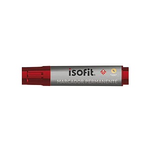 Marcador Permanente Plumon Isofit Extra Grueso Rojo