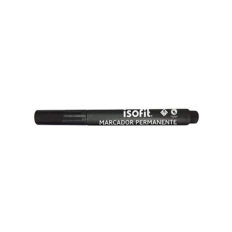 Marcador Permanente Plumon Isofit Pta.Biselada Negro 1