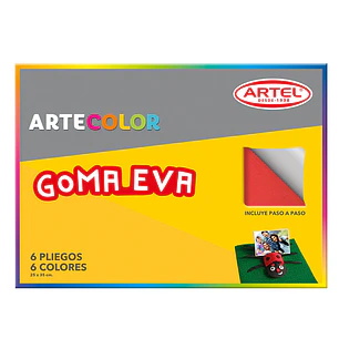 Estuche Artecolor Goma Eva 6 Pliegos / Colors