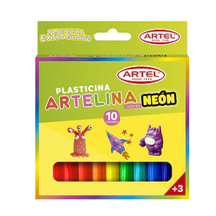 Plasticina Neon 10 Unidades Artel