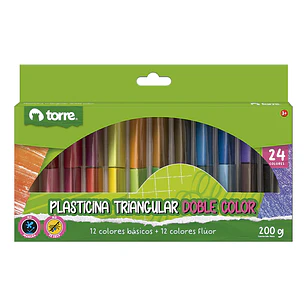 Plasticina Doblecolor Tri 24 Col Torre