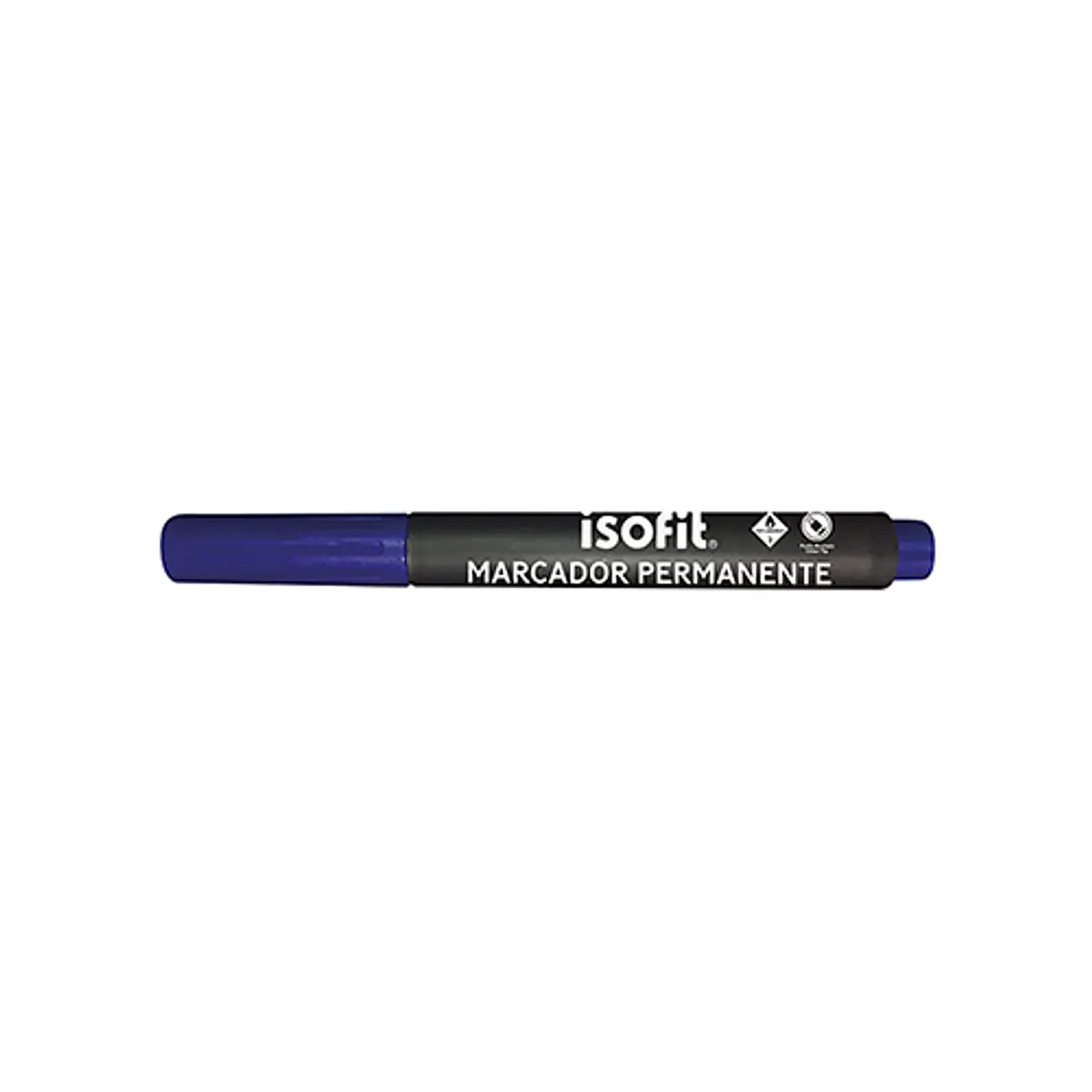 Marcador Permanente Plumon Isofit Pta.Biselada Azul 1