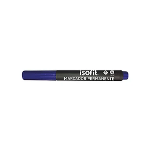 Marcador Permanente Plumon Isofit Pta.Biselada Azul