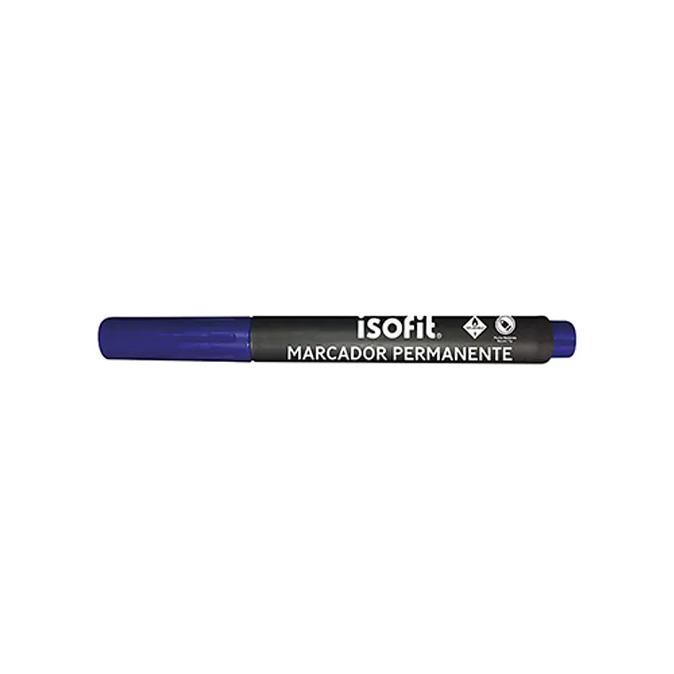 Marcador Permanente Plumon Isofit Pta.Redonda Azul 1