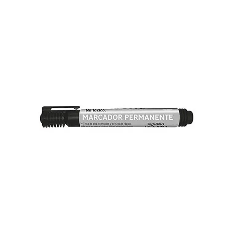 Marcador Permanente Plumon Isofit Pta.Redonda Negro 1