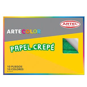 Estuche Artecolor Papel Crepe 10 Piegos 25X35 Cm