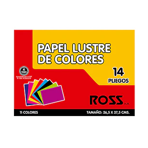Estuche De Papel Lustre Ross 14 Hjs 11Col 265X375