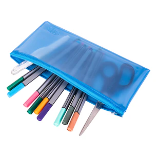 Estuche Escolar Pvc Azul Adix