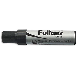 Marcador Permanente Punta Biselada Jumbo Negro Fultons