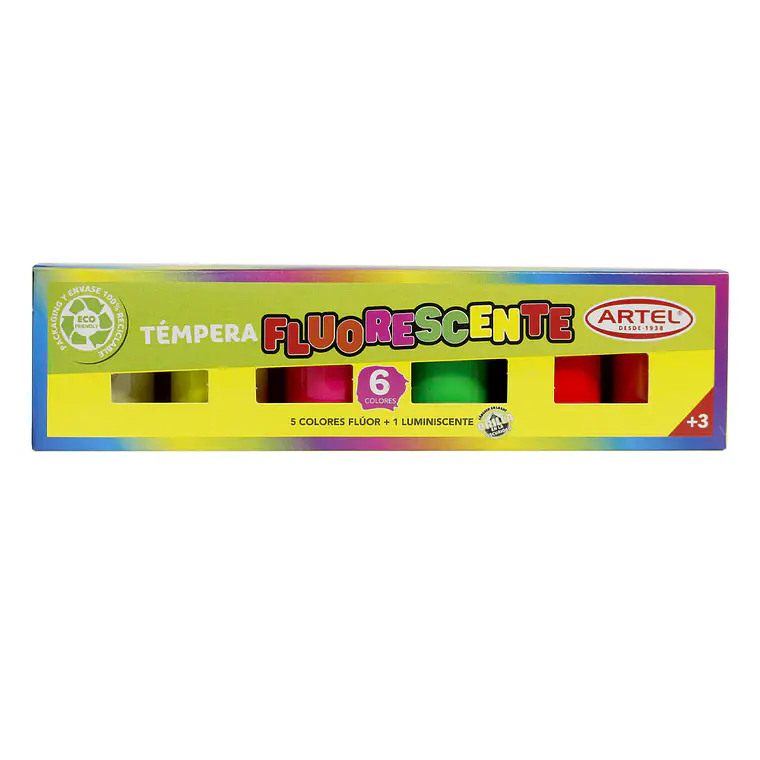 Estuche Tempera Fluorescente + Luminiscente Artel 1